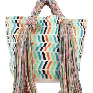 Sophie Anderson tassels tote large rare!